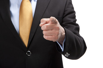 Businessman pointing the front