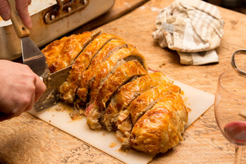 Cutting the Beef Wellington