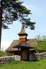 Fototapeta na wymiar Monastery in the mountains in summer