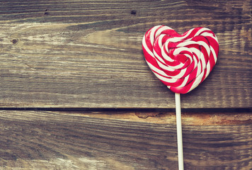 Heart shaped lollipop for Valentine's Day