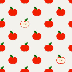  Seamless pattern with apples