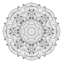 Vector henna tatoo mandala. Mehndi style.
