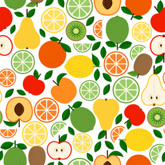  Seamless pattern with fruits 