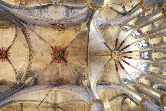 Barcelona, Santa Maria Del Mar Ceiling Vault