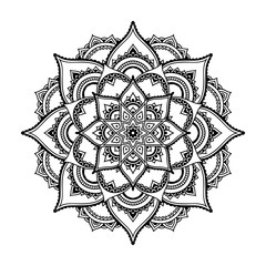 Vector henna tatoo mandala. Mehndi style.
