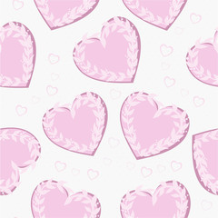 Бесшовный фон с сердечками