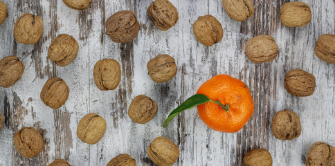 Mandarin and walnuts