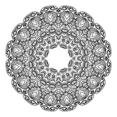 Vector henna tatoo mandala. Mehndi style.
