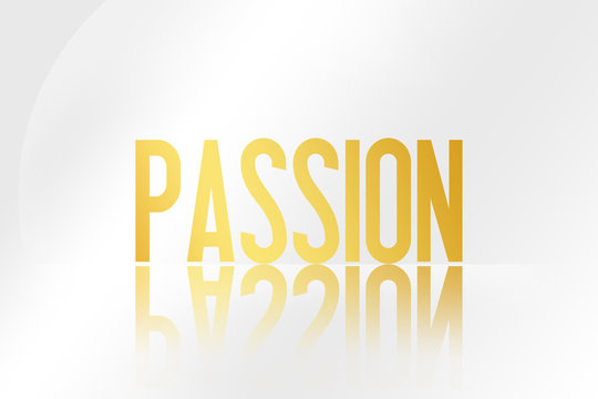 Passion - Illustration - Mirrored Text Graphic - Modern Business Design