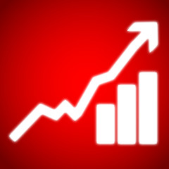 Steigender Kurs Effizienz Aufschwung Business Wachstum Erfolg Motivation