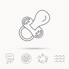 Pacifier icon. Nipple or dummy sign.