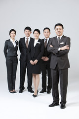 Portrait of professional and confident business team