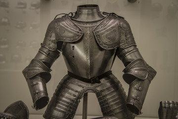 Fototapeta na wymiar Medieval iron armor, Spanish armada