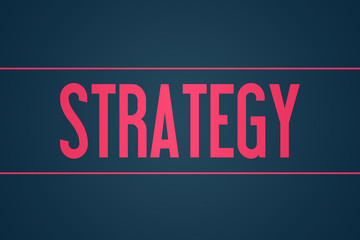 Naklejka na ściany i meble Strategy- Illustration - Text Graphic - Modern Business Design