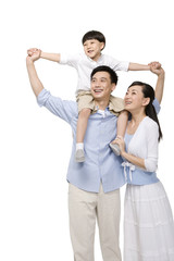 Portrait of a young family