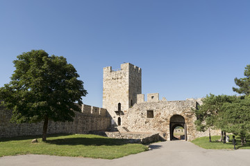 Fototapeta na wymiar Despot's Gate And Tower Inside Belgrade Fortress Complex, Serbia