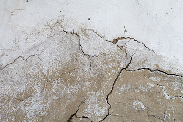 clay, cracks, white paint, texture