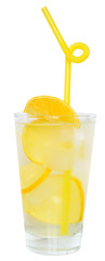 Lemonade with ice cubes