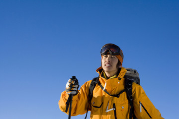 Young man in ski gear