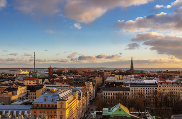 Fototapeta na wymiar Aerial view of Helsinki