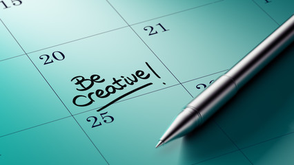 Closeup of a personal agenda setting an important date written w