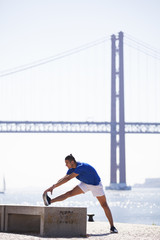 Man exercising at Lisbon