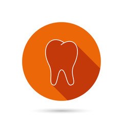 Tooth icon. Stomatology sign.