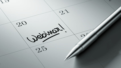 Closeup of a personal agenda setting an important date written w