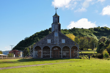 Gorgeous Colored and Wooden Churches, Chiloe Island, Chile