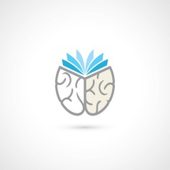 Brain symbol as cover of the book