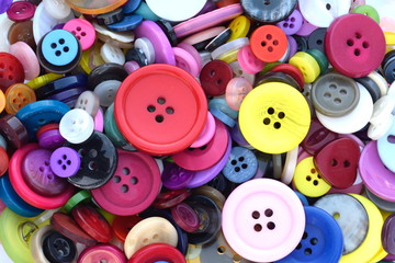Large group of colourful buttons