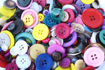 Large group of colourful buttons