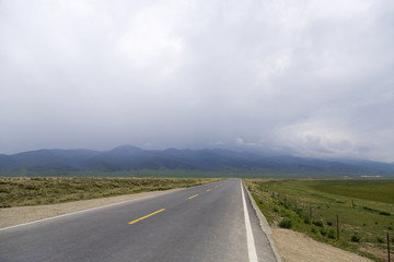 Road in Qinghai province, China