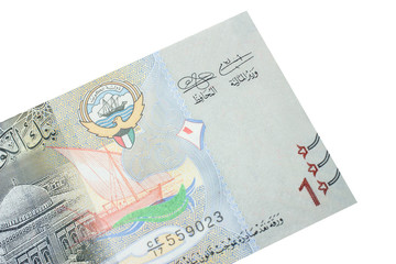 1 Kuwaiti dinar bank note.