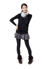 Fototapeta premium Portrait of stylish young woman