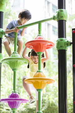Children playing in playground