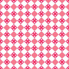 Heart shape seamless pattern. Pink color