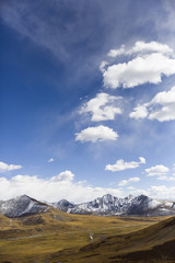 Tanggula mountains in Tibet, China