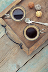 Fototapeta na wymiar Cups of coffee
