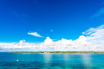Fototapeta premium Lighthouse, landscape. Okinawa, Japan. 