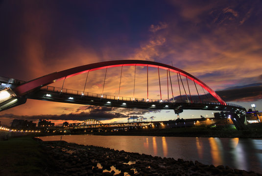 Sunset view of the famous Rainbow Bridge