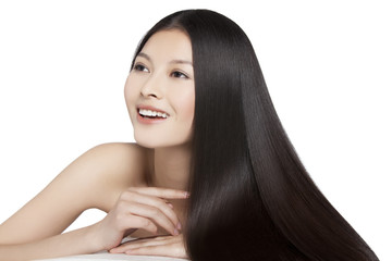 Young Woman With Long Silky Hair