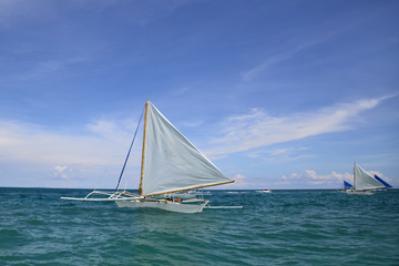 Naklejka premium Sailing ships