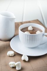 Cocoa drink with marshmallows