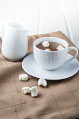 Cocoa drink with marshmallows