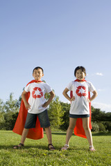 Environment protection "super boy" and "super girl"