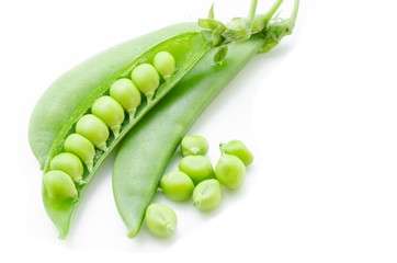 fresh green peas.