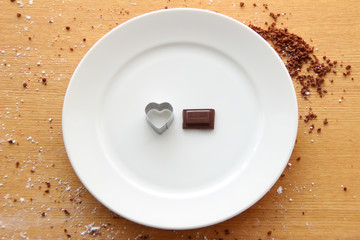 ハートとチョコ