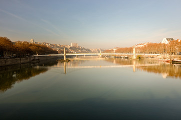 Bridge over the Rhone, Lyon, France