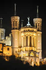 Obraz premium Basilica of Notre-Dame de Fourviere, Lyon, France